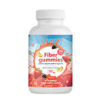 Gummies sans sucre à fibres 5g par portion, saveur Baies & Pêche, Complément alimentaire pour adultes, Marque privée, Fabrication OEM