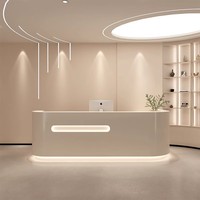 Comptoir de réception d'hôtel personnalisé en forme de L coin clinique de beauté Comptoirs de réception de spa à vendre