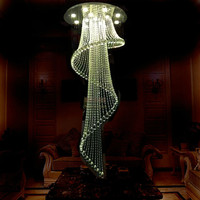 Lustre suspendu moderne de luxe pour chambre à coucher, design personnalisé, éclairage LED pour escalier d'hôtel