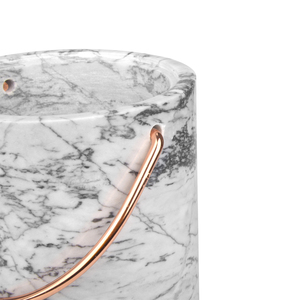 ตู้แช่ไวน์หินอ่อนสีขาวเทาพร้อมฝาปิดและหูจับโลหะ - Product Image 6