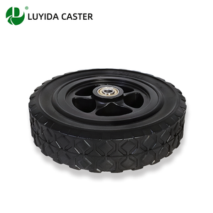 Roue pivotante en caoutchouc massif PP de 6 pouces, durable, avec bande de roulement <span class=keywords><strong>diamant</strong></span>ée antidérapante, pour chariot de manutention et logistique, roulement 608 - Product Image 4