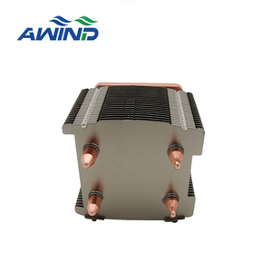 Dissipatore di calore su misura dell'aletta della fibbia della doppia torre della cpu del dissipatore di calore della macchina della cpu dell'aletta del perno della chiusura lampo di precisione con il tubo di calore - Product Image 5