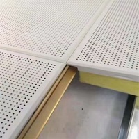 Plafond acoustique en aluminium insonorisant et anti-bruit, dalles de plafond en aluminium adaptées aux applications acoustiques.