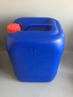 Tambour en plastique côtelé bleu HDPE, baril d'huile chimique scellé, de 25 litre/KG, seau carré à double couvercle