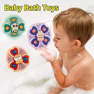 Mainan Spinner tangan sensor bak mandi bayi hadiah ulang tahun 3 buah mainan Spinner cangkir pengisap kuat untuk anak usia <span class=keywords><strong>1</strong></span> 2 tahun - Product Image 2