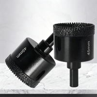 PMS 20-60MM Fraise à changement rapide finition oxyde noir pour diamant, ouvre-carreaux, perforateur de carreaux, foret pour verre et pierre, pour perçage à sec de trous à dents de scie