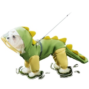 Honden buitenregenjas met vier poten, waterdicht ontwerp, 3D dinosaurustail, teddy, voor middelgrote en grote honden, alle seizoenen kleding - Product Image 1