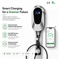 Bornes de recharge murales 7 kW, chargeur EV mural 32A GBT, station de recharge rapide AC avec Wi-Fi pour la maison