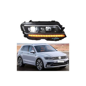 Faros Delanteros LED de Calidad Original 2017-2021, Proyector de Doble Haz DRL, Señal de Giro Dinámica para Vw <span class=keywords><strong>Tiguan</strong></span> - Product Image 1