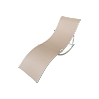 Chaise pliante en aluminium en forme de S au design moderne - Mobilier d'extérieur confortable et de haute qualité pour piscine, hôtel, parc
