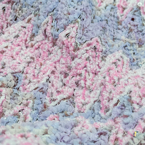 Hỗn hợp màu sequined Tweed vải Fluffy lượn sóng mô hình thiết kế len pha trộn vải cho quần áo - Product Image 5