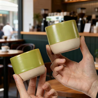 Tasse à café expresso en céramique de style japonais, prête à être expédiée, logo personnalisé, tasse à café colorée, tasse à boire vintage