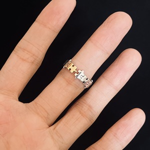Bague en argent sterling S925 avec motif de puzzle, style cool, créative, haute beauté, ajustement parfait, personnalité de niche - Product Image 4