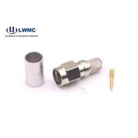 Conector recto coaxial RF, crimpado SMA macho/hembra para cable LMR240/RG8 MiNi