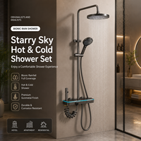 Ensemble de douche à effet pluie haute pression moderne, système de robinetterie de douche en aluminium mural pour salle de bain, extérieur, hôtel et villa