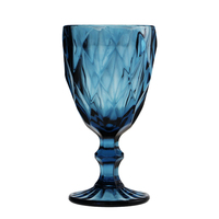 Retro vintage gekleurde geëmbosseerde glazen wijnglazen 350ml 12oz loodvrij waterglazen voor bruiloften, feesten en evenementen, vaatwasserbestendig