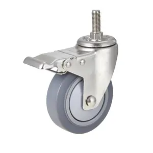 1.5Inch 2 Inch Small Swivel rotating pivoting 40mm PU PVC Casters Wheels For cart