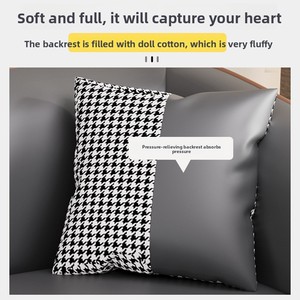 <span class=keywords><strong>Divano</strong></span> a U in Pelle Microfibra per Piccoli Appartamenti, Design Minimalista per Soggiorno e Camera da Letto in Affitto - Product Image 3