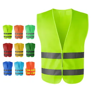 Custom Logo reflective safety vest chalecos reflectantes de seguridad high visibility construction vest for work running