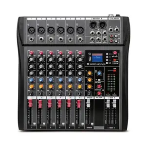 CT-60X Professional 6 Channel 48V USB Bluetooth Microphone Sound System Mixing Console Portable Audio Sound Card & Mixer