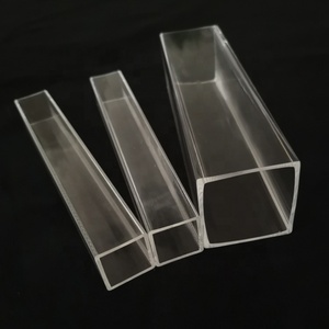 Tube carré en acrylique extrudé sur mesure, tube en plastique PMMA transparent, cylindre pour la décoration, la construction, l'éclairage LED - Product Image 2