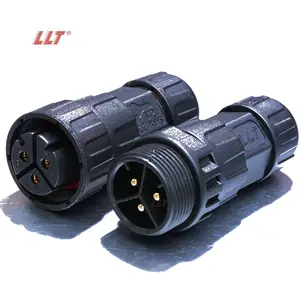 m25 3 pin ip 68 waterproof cable connector electric plug waterproof male female connectors