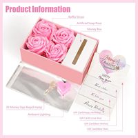 Rose Pull Money Surprise Boîte En Papier Savon Rose Fleur Cartes De Voeux pour Cadeaux En Argent Pour Anniversaire Noël Graduation Fête Des Mères