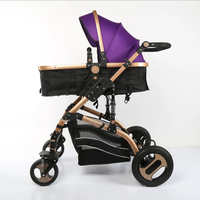Poussette bébé légère pliable avec capote réglable