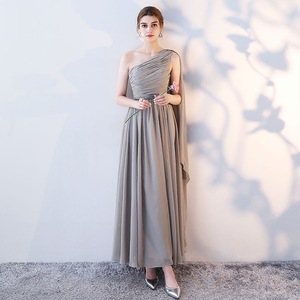 S2697F <span class=keywords><strong>Vestido</strong></span> de Dama de Honor Gris Talla Grande de Alta Calidad para Primavera 2025 - Product Image 4