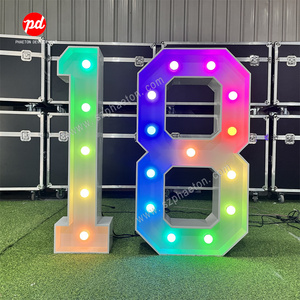 Décorations de fête 40e anniversaire, lettres et chiffres géants lumineux à LED pour les fournitures de fête d'anniversaire - Product Image 2