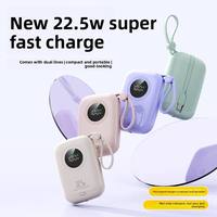 Batterie externe 10000mAh 22.5W avec charge rapide PD, écran L et double interface USB Type C, et câble USB-C