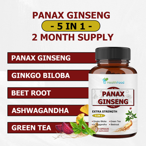 Offre Limitée : Capsules de Ginseng Panax avec Ginkgo, Ashwagandha, Betterave et Thé Vert 5-en-1 pour Améliorer les Fonctions Cérébrales - Product Image 3