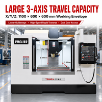 Centre d'usinage vertical haute précision VMC1160, fraiseuse CNC 3 axes pour la production en série de pièces en acier et en titane