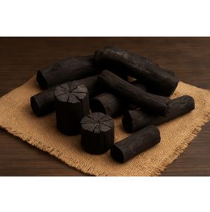 ถ่านธรรมชาติสีดำถ่านก้อนลำไยสำหรับปิ้งบาร์บีคิว7200J ค่าความร้อนสูงสารตกค้างต่ำ - Product Image 1