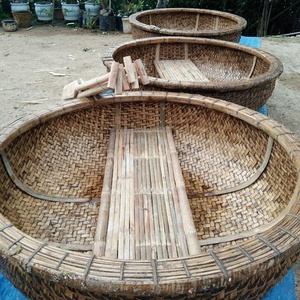 Barco Redondo de Bambú Hecho a Mano para Remar Modelo SR-BAMBOO.CRAFT 52 Hecho en Vietnam Ahora en Oferta - Product Image 1