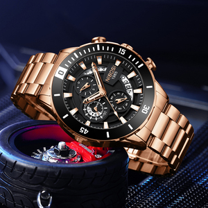 <span class=keywords><strong>Montre</strong></span>-bracelet à quartz NIBOSI 2592 pour homme, avec affichage de la semaine et de la date, bracelet en maille, boîtier en alliage, style décontracté et tendance pour <span class=keywords><strong>garçon</strong></span>. - Product Image 4