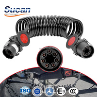 Pièces et accessoires de remorque et de camion de qualité supérieure, câbles d'extension à ressort, spirales pour camions 24v, prises de remorque EBS/ABS