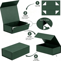 Maßgefertigte Mehrfarbige Umweltfreundliche Wasserdichte Robuste Tragbare Magnetische Faltbare Papier-Geschenkbox Matt Laminiert mit Individuellem Logo