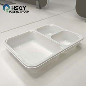 High Temperature Resistance Fast Meal CPET Trays Food Grade Plastic Food Tray Blister Packaging