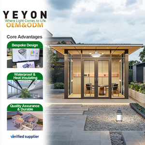 Yeyon 2026 OEM Invernadero Exterior de Aluminio y <span class=keywords><strong>Madera</strong></span> con Techo Sólido, Cerramiento Independiente, Invernadero Residencial, Casa de Cristal - Product Image 1