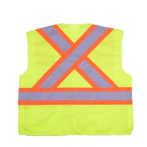 Gilet multi-poches CITICITY jaune, construction à 5 points de rupture, maille polyester, gilet de sécurité industriel personnalisé, réfléchissant - Product Image 2