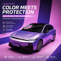 Film de protection de peinture automobile auto-cicatrisant en vinyle TPU couleur violet métallisé Midnight Purple de qualité supérieure, installation à sec, qualité USA