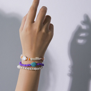 En gros 3 Pcs/Lot Bohème Imitation Perle Étoile Bracelets Réglable Bracelet En Pierre Naturelle pour Les Femmes Bijoux - Product Image 1