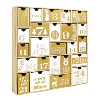 Calendrier de l'avent de Noël personnalisé emballage cosmétique de beauté vide 24 boîte de calendrier de l'avent de Noël suspendu compte à rebours