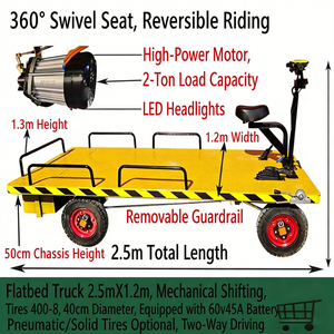 Mobil Dorong Listrik Roda Empat Baru, Mobil Toko, Troli Listrik Gudang, Troli Kargo <span class=keywords><strong>Flatbed</strong></span>, Mobil Kargo Listrik <span class=keywords><strong>Flatbed</strong></span> - Product Image 2