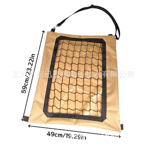 Bolsa de malla portátil marrón para heno de caballo, bolsa de almacenamiento para alimentación de caballos - Product Image 3
