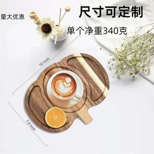 ถาดเสิร์ฟไม้ ขนาด 10x7.9 นิ้ว สำหรับกาแฟ ชา ผลไม้ ใช้ในงานปาร์ตี้ - Product Image 1