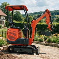Mini-excavatrice de 1,2 tonne, Euro 5 CE EPA, chenilles en caoutchouc, micro-pelle multifonctionnelle pour la ferme, mini-excavatrice diesel, directement de l'usine