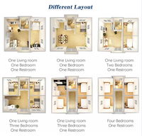 Maison conteneur extensible Sunrise de 40 pieds, maisons modulaires de luxe portables, conteneur en acier extensible de 20 pieds, logement compact de 1 à 4 chambres