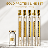 Sérum de collagène en fils tenseurs instantanés anti-rides, kit de fils protéiques solubles, remplisseur facial absorbable, sérum peptide 24K